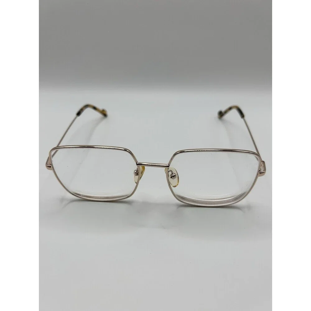 Claire CLA 20-07 Eyeglasses Frames Gold Metal Square 54-18-140 Tortoise